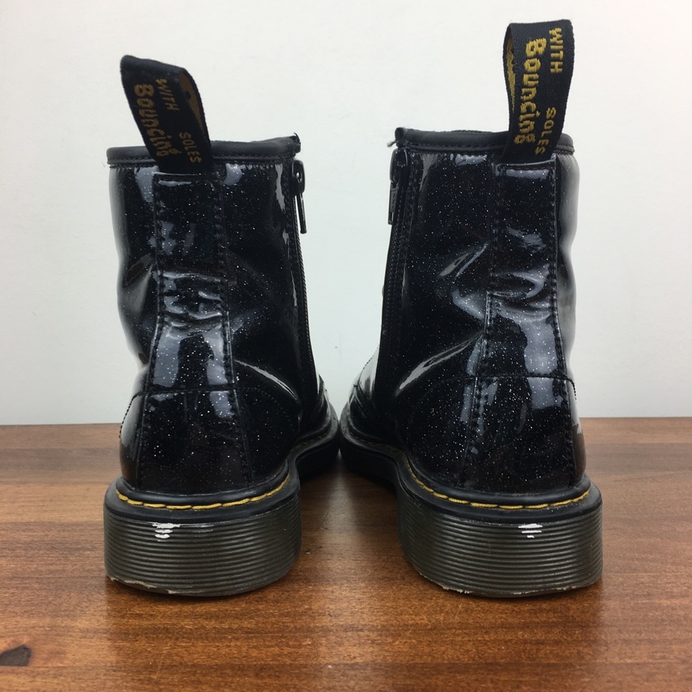 Dr Doc Martens 1460 Glitter J Patent Black Glitter Boots Women’s 5 US Men 4. - Picture 4 of 12